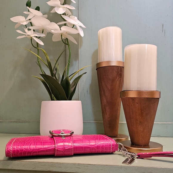 Vintage Coach Soho Genuine American Alligator Bag Clutch Wristlet 8940 (Pink) - Picture 8 of 14